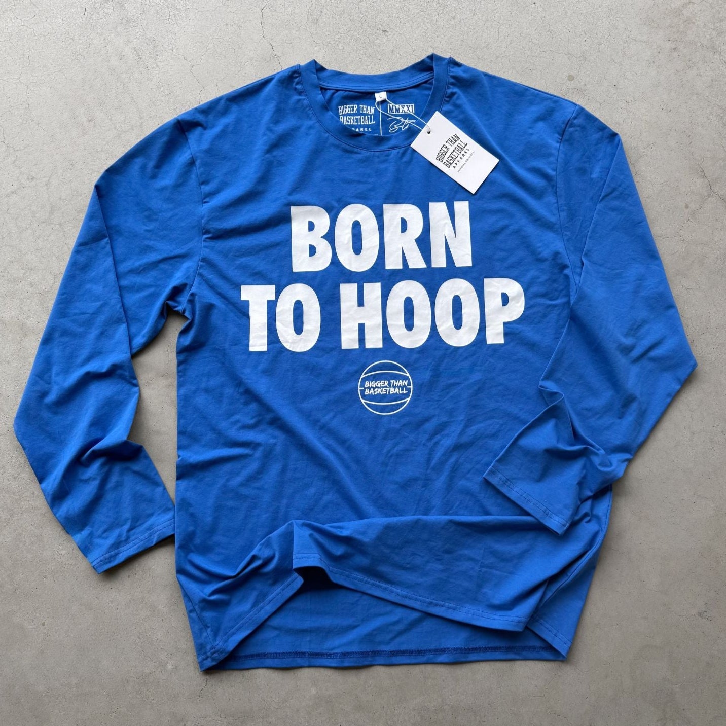 Born To Hoop Blue Long Sleeve