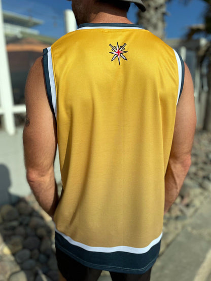 Las Vegas Golden Knights Championship Gold Ombré Hockey Tank