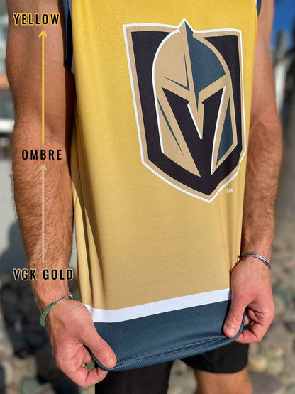 Las Vegas Golden Knights Championship Gold Ombré Hockey Tank