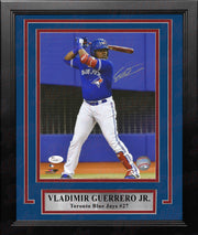 Autographed Toronto Blue Jays Vladimir Guerrero, Jr. At-Bat Framed Baseball Photo