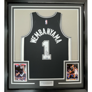 Autographed Framed San Antonio Spurs Victor Wembanyama Basketball Jersey