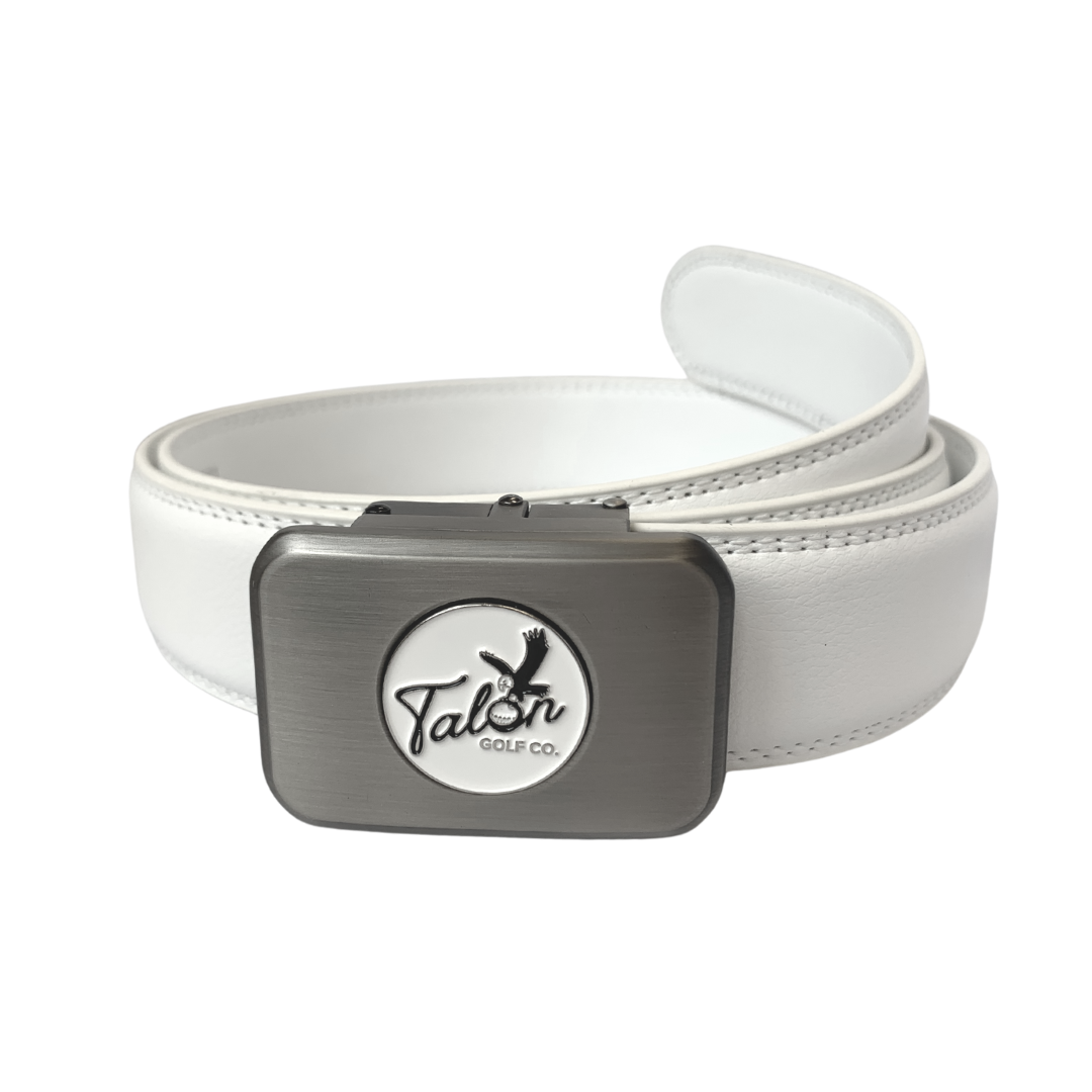 White Eagle Leather Belt with Magnetic Ball Marker