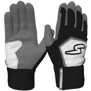 Winder Series Batting Gloves - Graphite/black & White