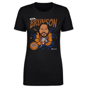 Jalen Brunson New York Knicks Caricature Retro Wht Women's T-Shirt