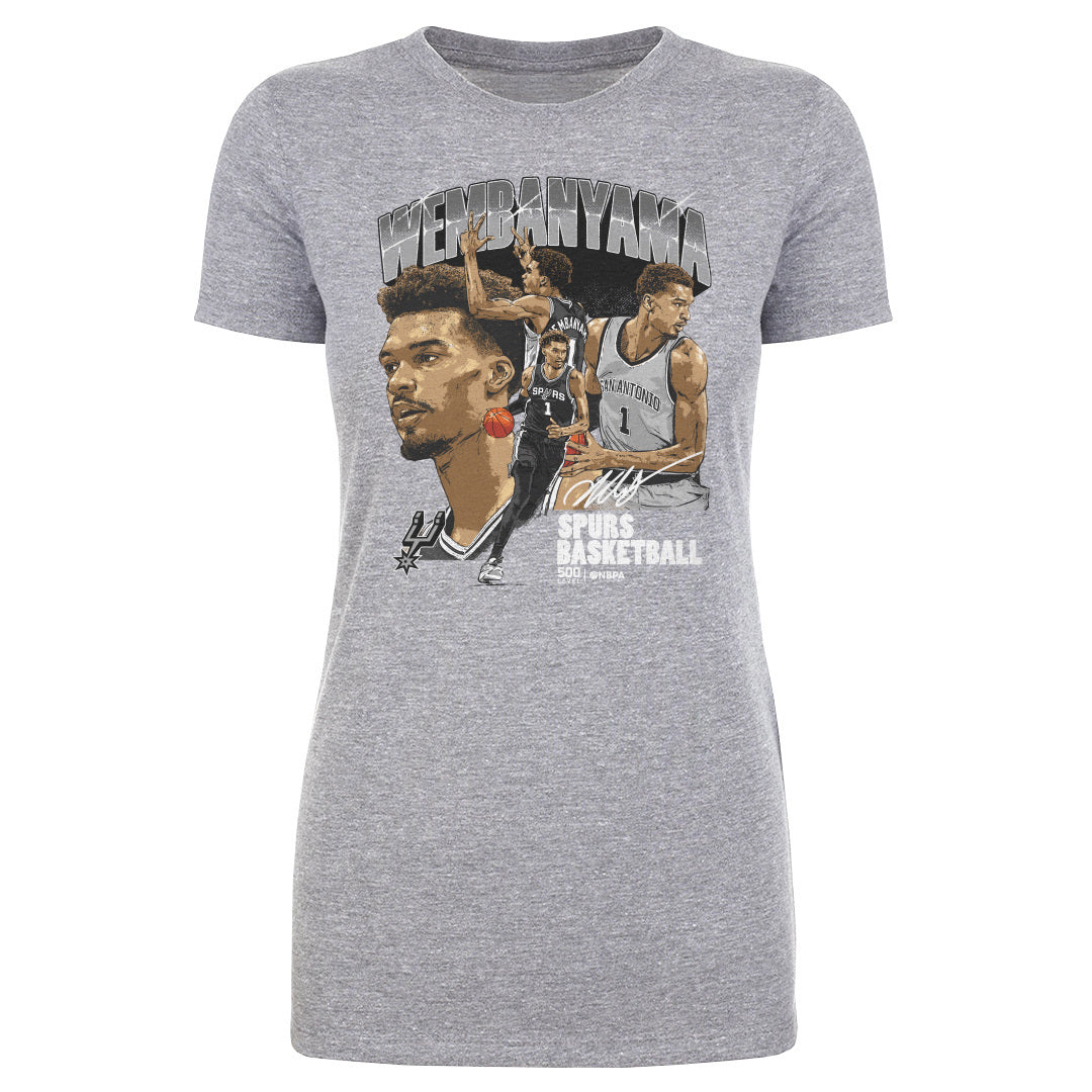 Victor Wembanyama San Antonio Spurs Collage WHT Women's T-Shirt