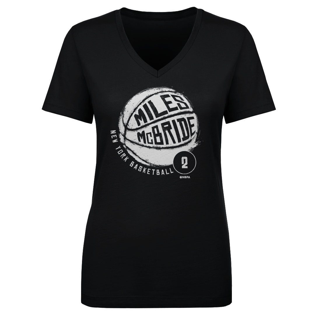 Miles McBride New York Basketball WHT Women's V-Neck T-Shirt