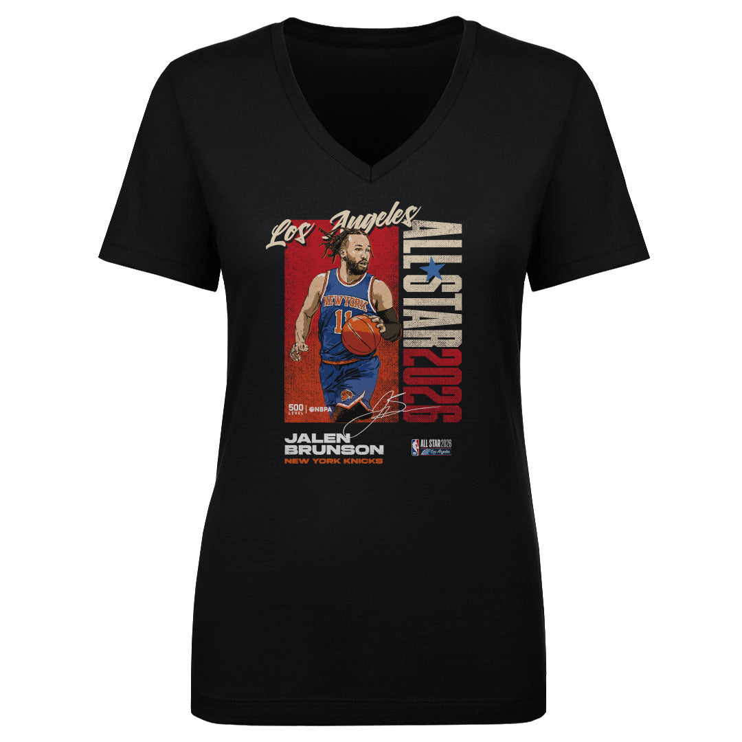 Jalen Brunson New York Knicks 2026 NBA All-star Vertical Wht Women's T-Shirt