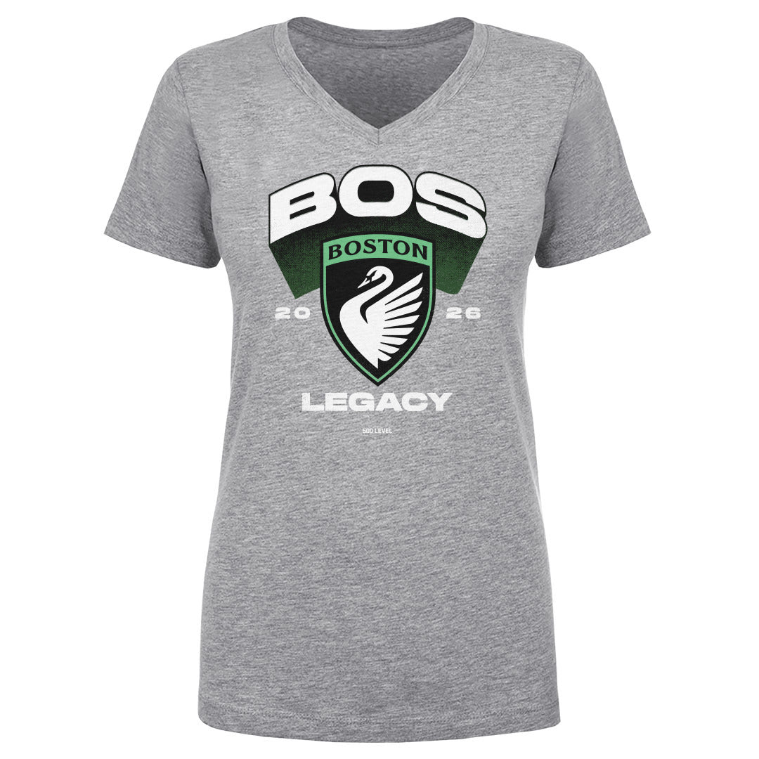 Boston Legacy FC Emblem V-Neck Short Sleeve T-Shirt