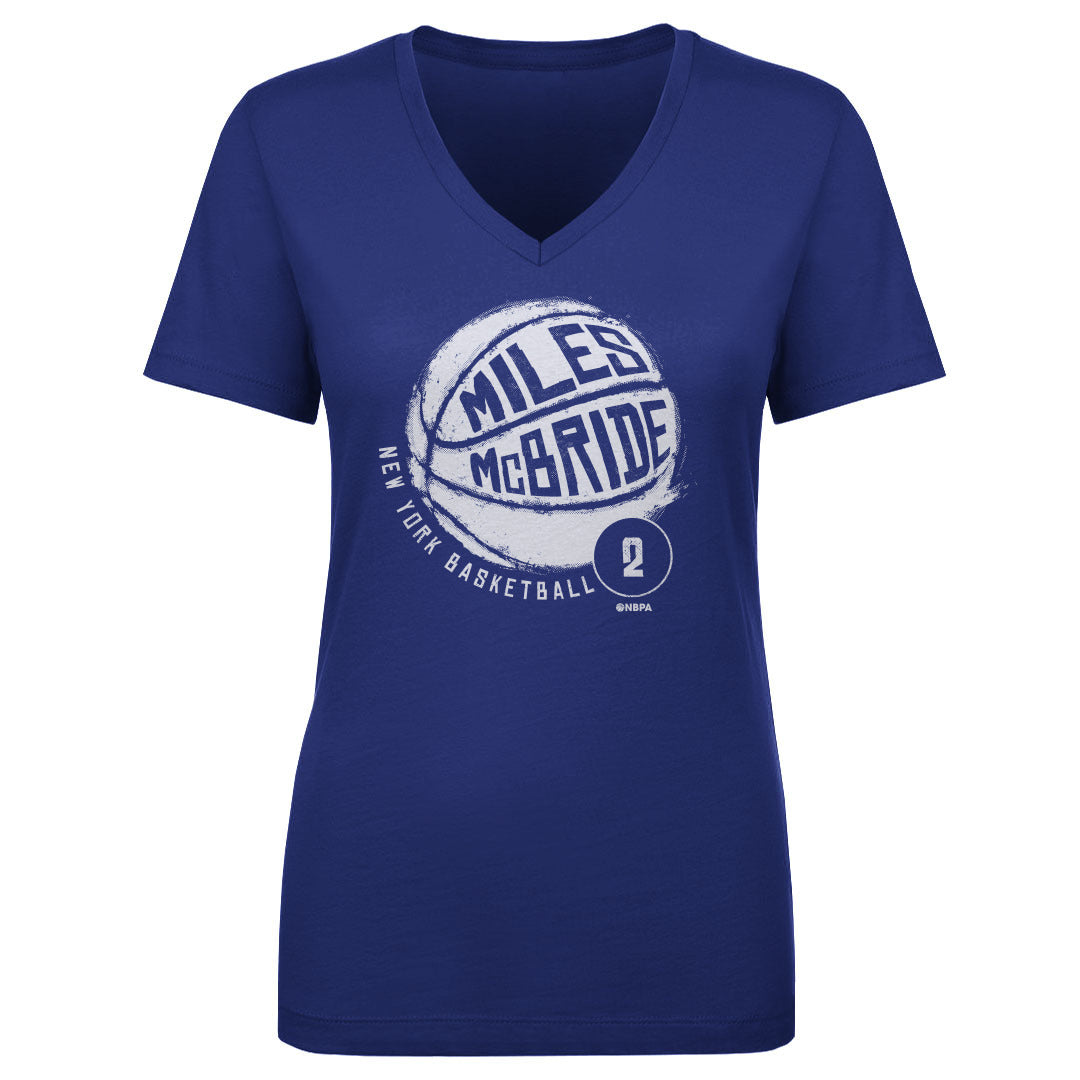 Miles McBride New York Basketball WHT Women's V-Neck T-Shirt