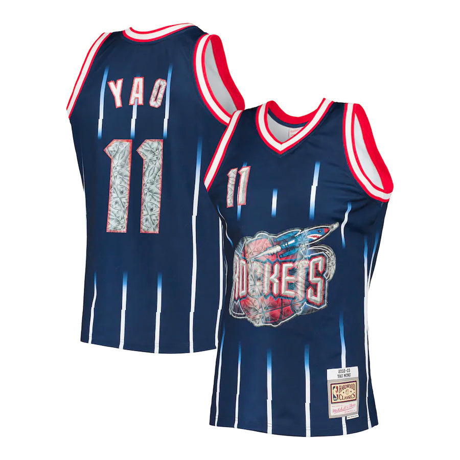 Yao Ming Houston Rockets Mitchell & Ness 75th Anniversary Diamond Jersey