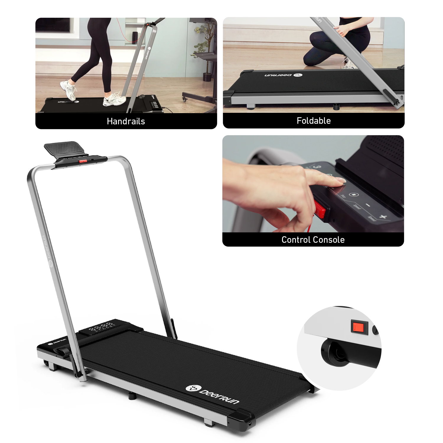 DeerRun® A5 Pro Smart 2-in-1 Folding Treadmill