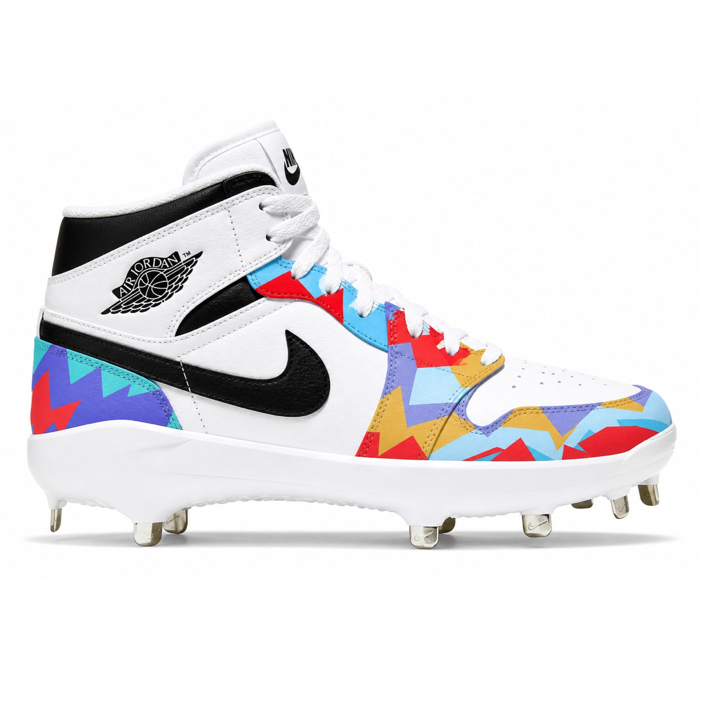 Nike "Abstract" Jordan 1 Retro Baseball Cleats