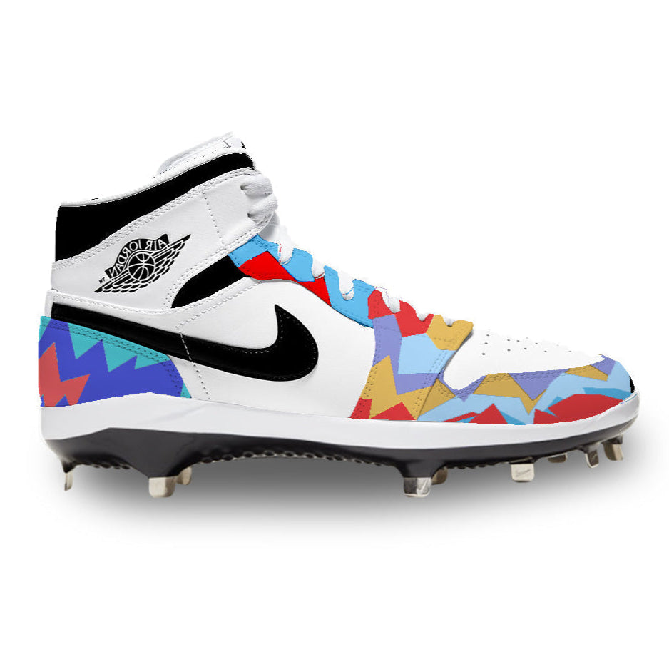 Nike "Abstract" Jordan 1 Retro Baseball Cleats