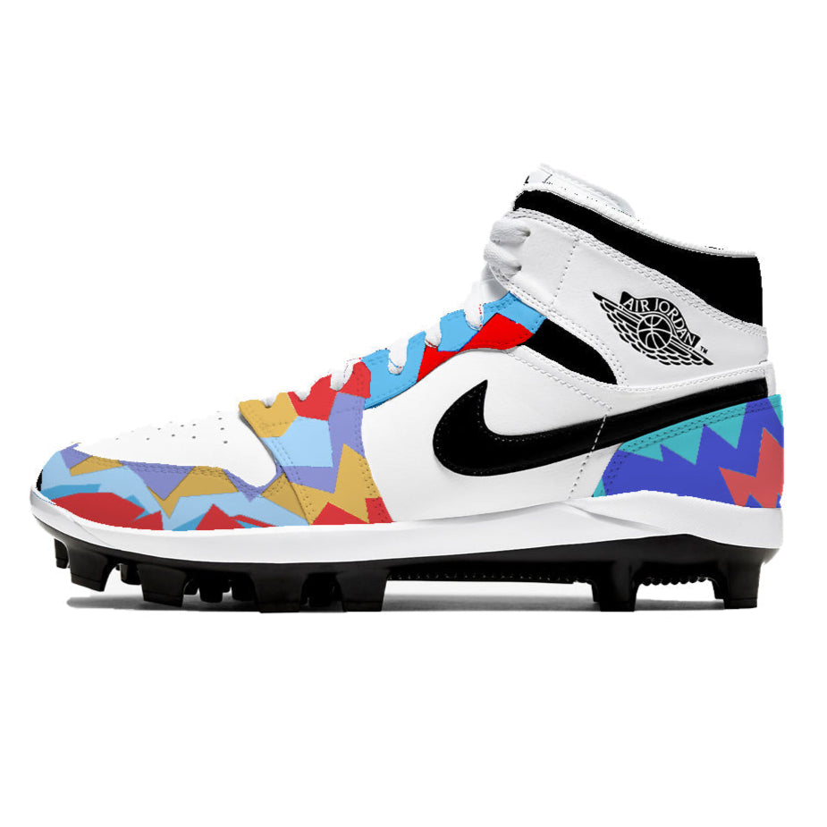 Nike "Abstract" Jordan 1 Retro Baseball Cleats