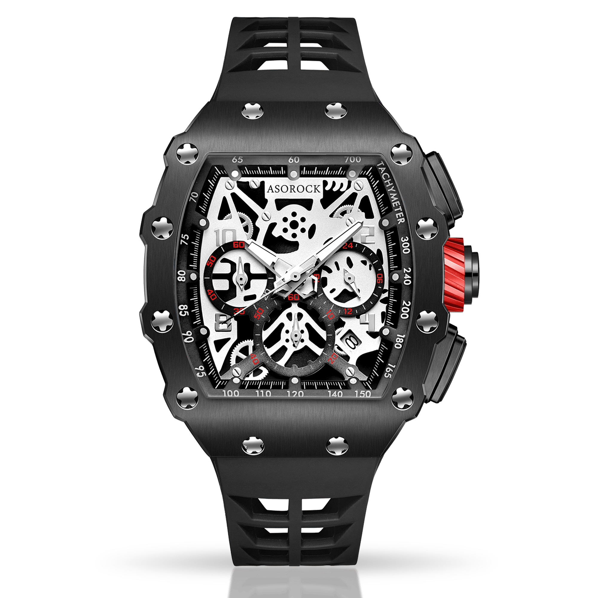 All Black Motorsport - from ASOROCK WATCHES  a black african american owned luxury unique watch brand with swiss rolex, Audemars Piguet, patek homage inspired style watches. Also a custom vvs moissanite diamond watch maker. 