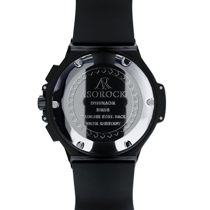 ALL BLACK SPEEDRACER 2.0 - from ASOROCK WATCHES  a black african american owned luxury unique watch brand with swiss rolex AP homage style watches 