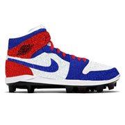 Nike "American Glitter" Jordan 1 Retro Baseball Cleats