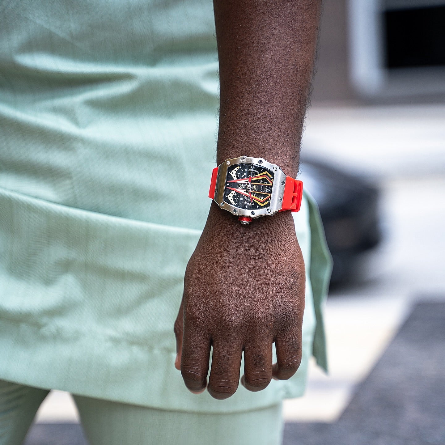 Automatic Silver/red Motorsport V2 Watch