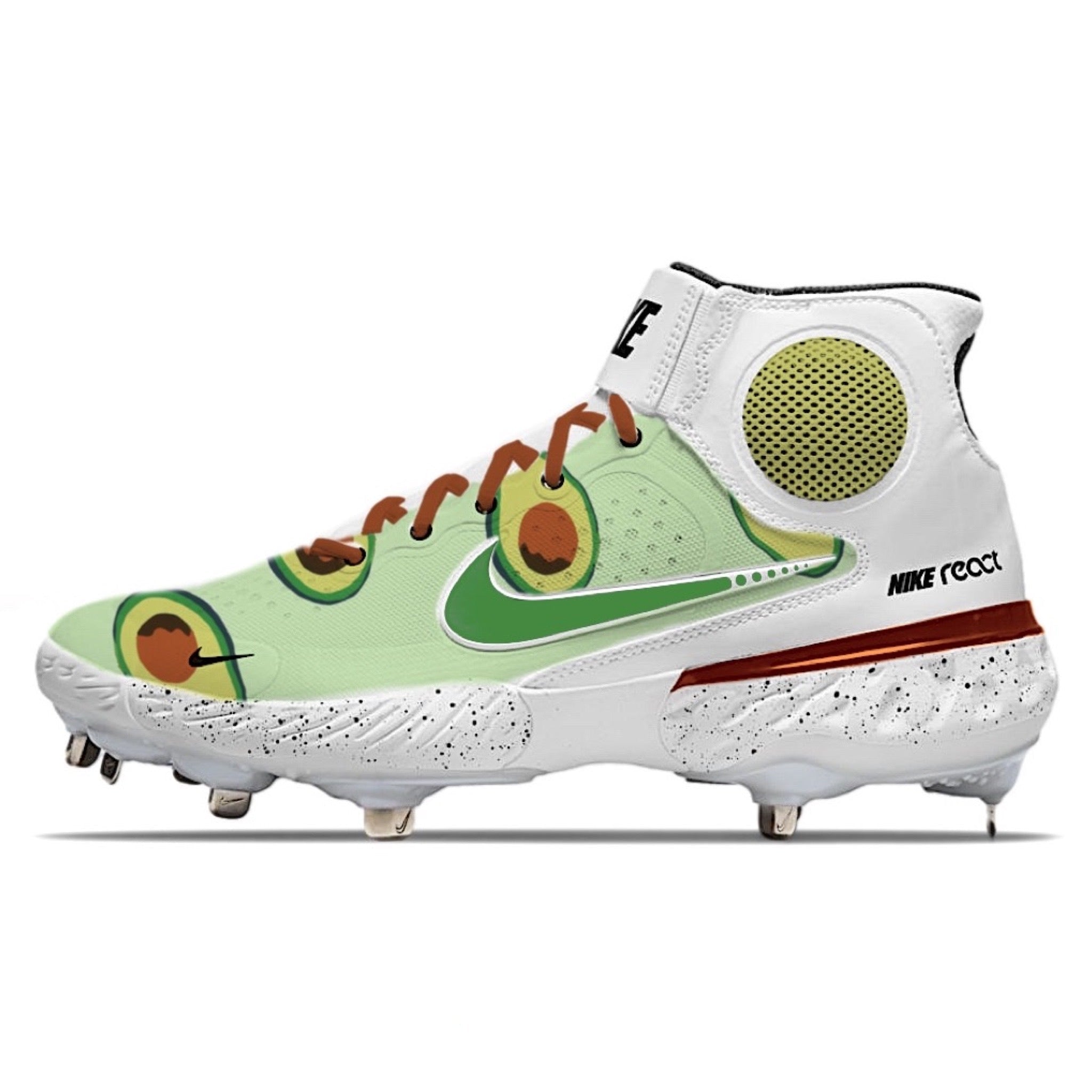"Avocado" Nike Alpha Huarache Elite 3 Mid Cleats