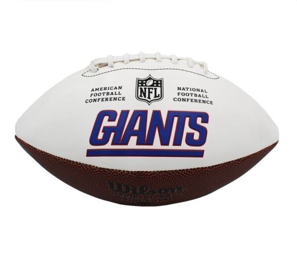 Autographed Deonte Banks NY Giants Logo Football