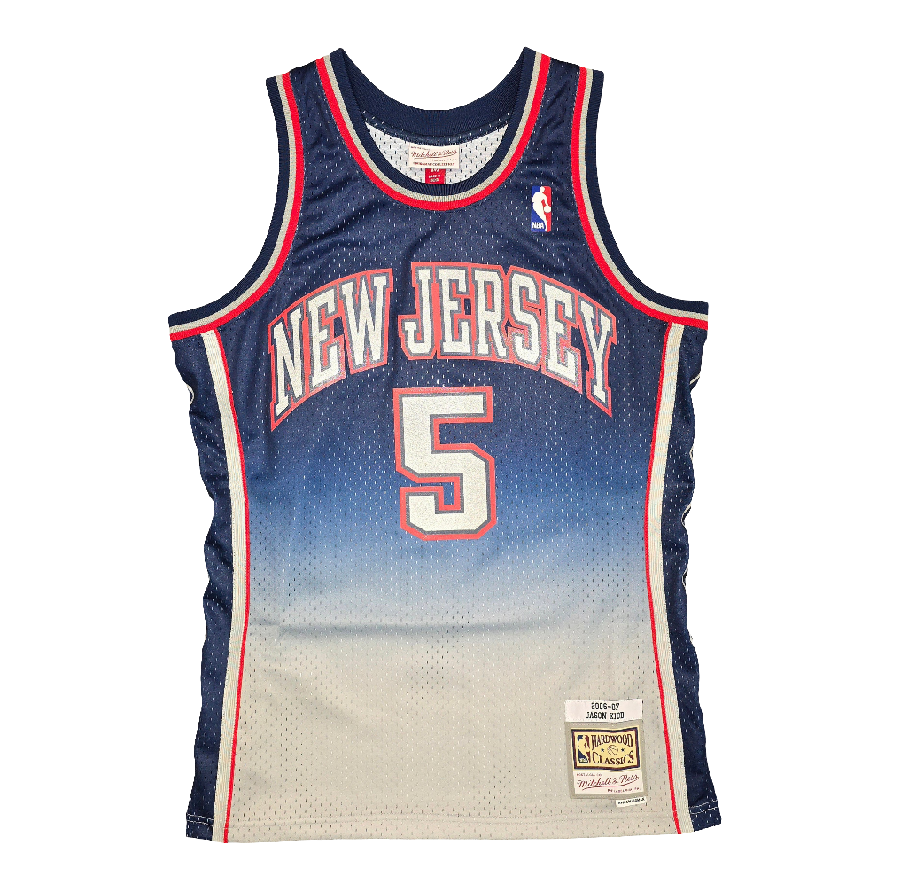 New Jersey Nets Jason Kidd "Fadeaway' Mitchell & Ness Swingman Jersey