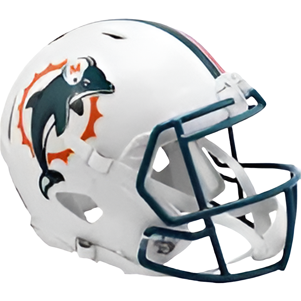 Miami Dolphins Full Size Speed Throwback Football Helmet
