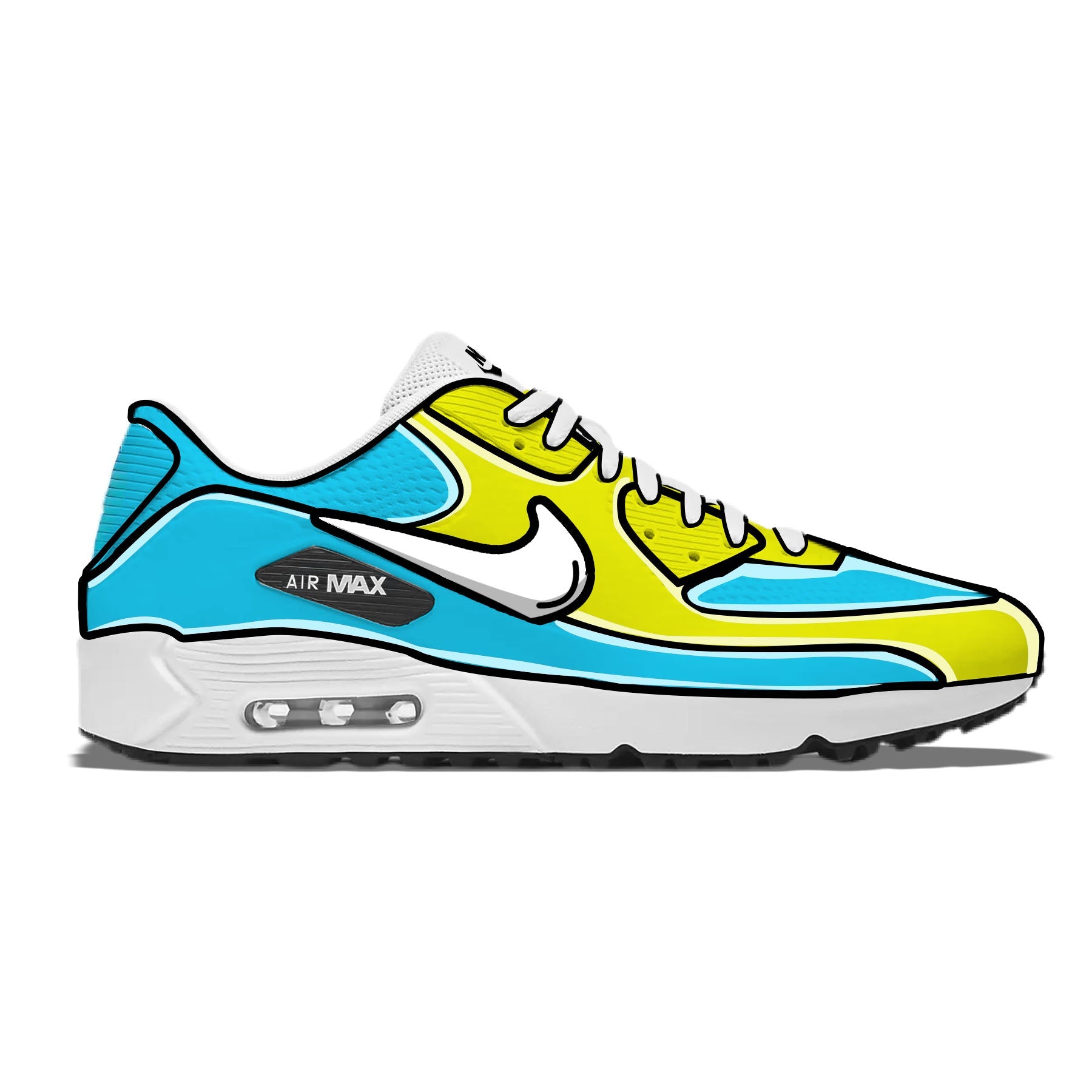 "Bahamas Cartoon" NIKE Air Max 90 G Golf Shoes