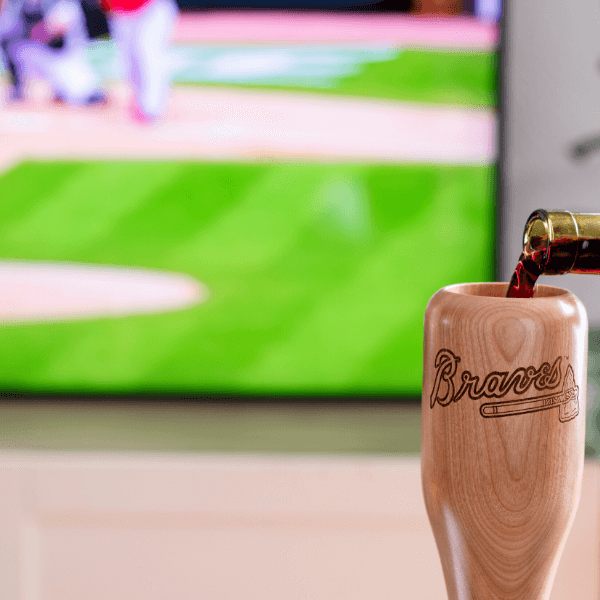 Atlanta Braves Wined Up® | Baseball Bat Wine Mug Collective