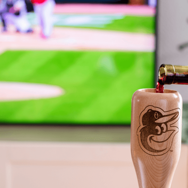 Baltimore Orioles Wined Up® | Baseball Bat Wine Mug Collective