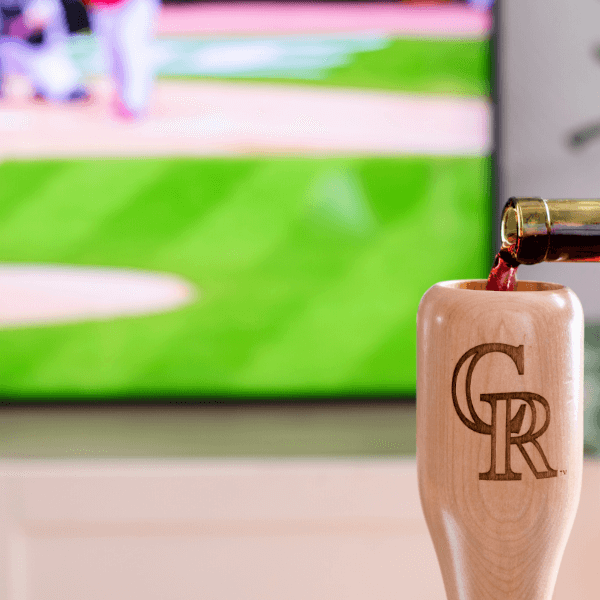 Colorado Rockies "CR" Wined Up® | Baseball Bat Wine Mug Collective