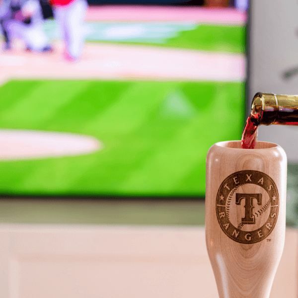 Texas Rangers Wined Up® | Baseball Bat Wine Mug Collective