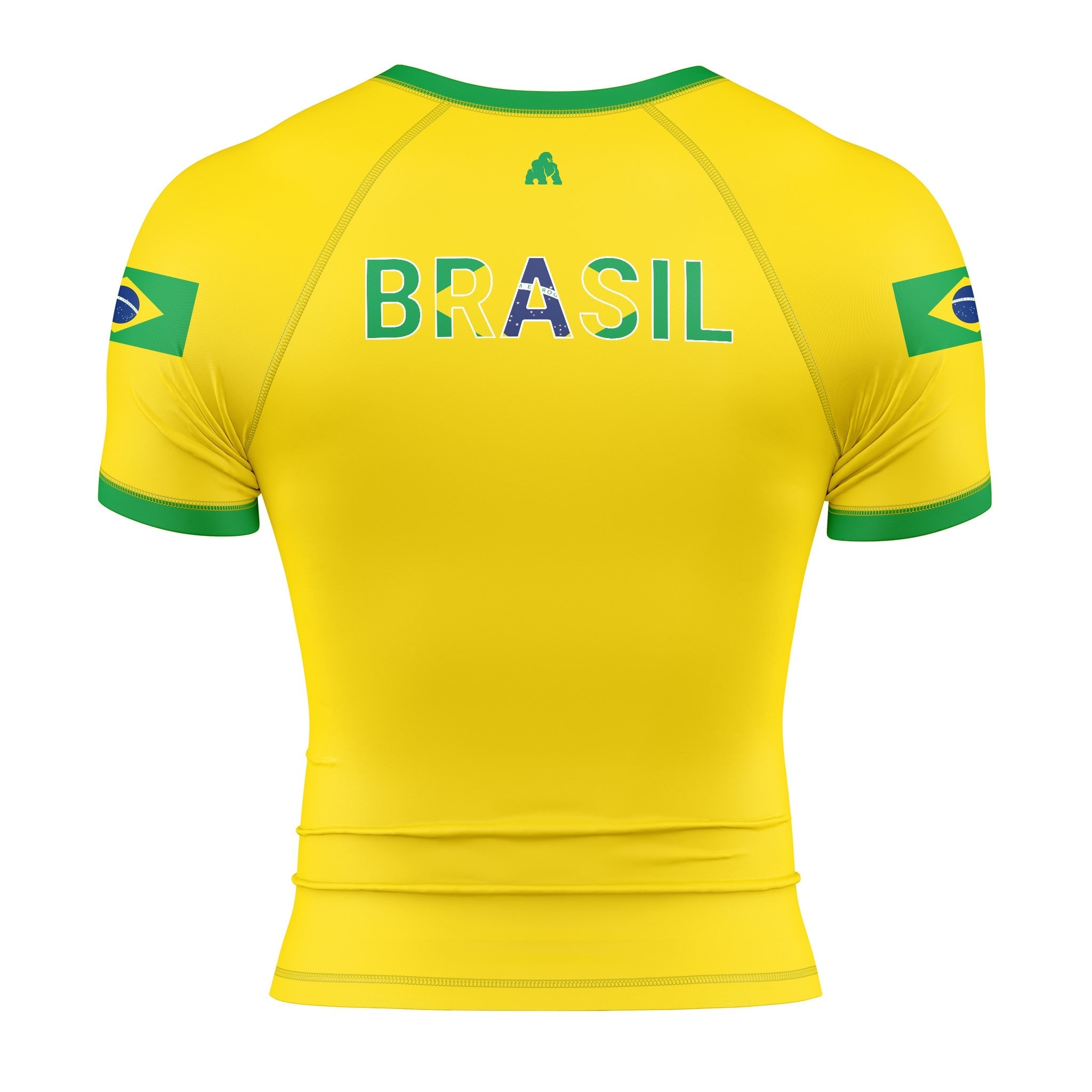 Brazil Flag Short Sleeve Rash Guard