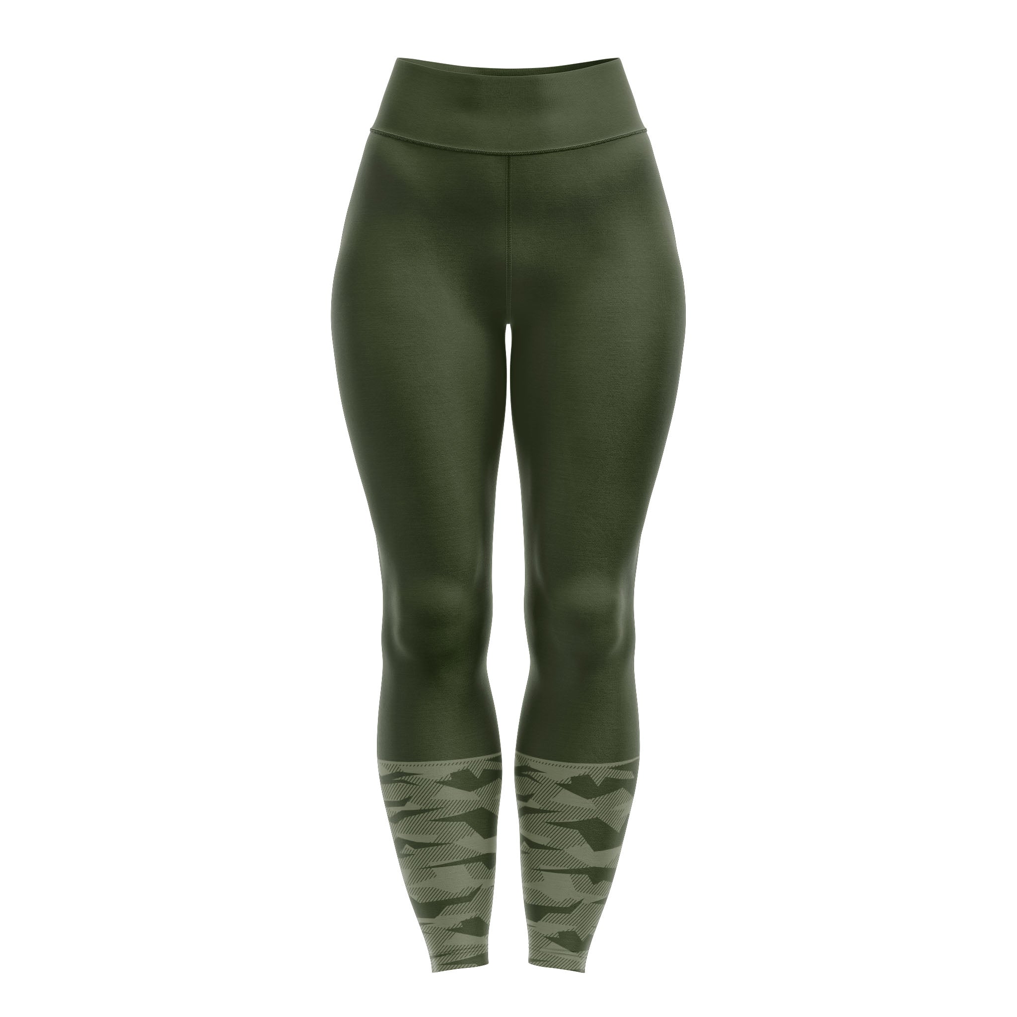 Green Camo Women Leggings