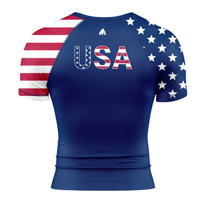 USA Patriot Short Sleeve Rash Guard