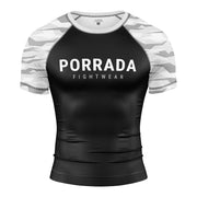 White Camo Short Sleeve Rash Guard