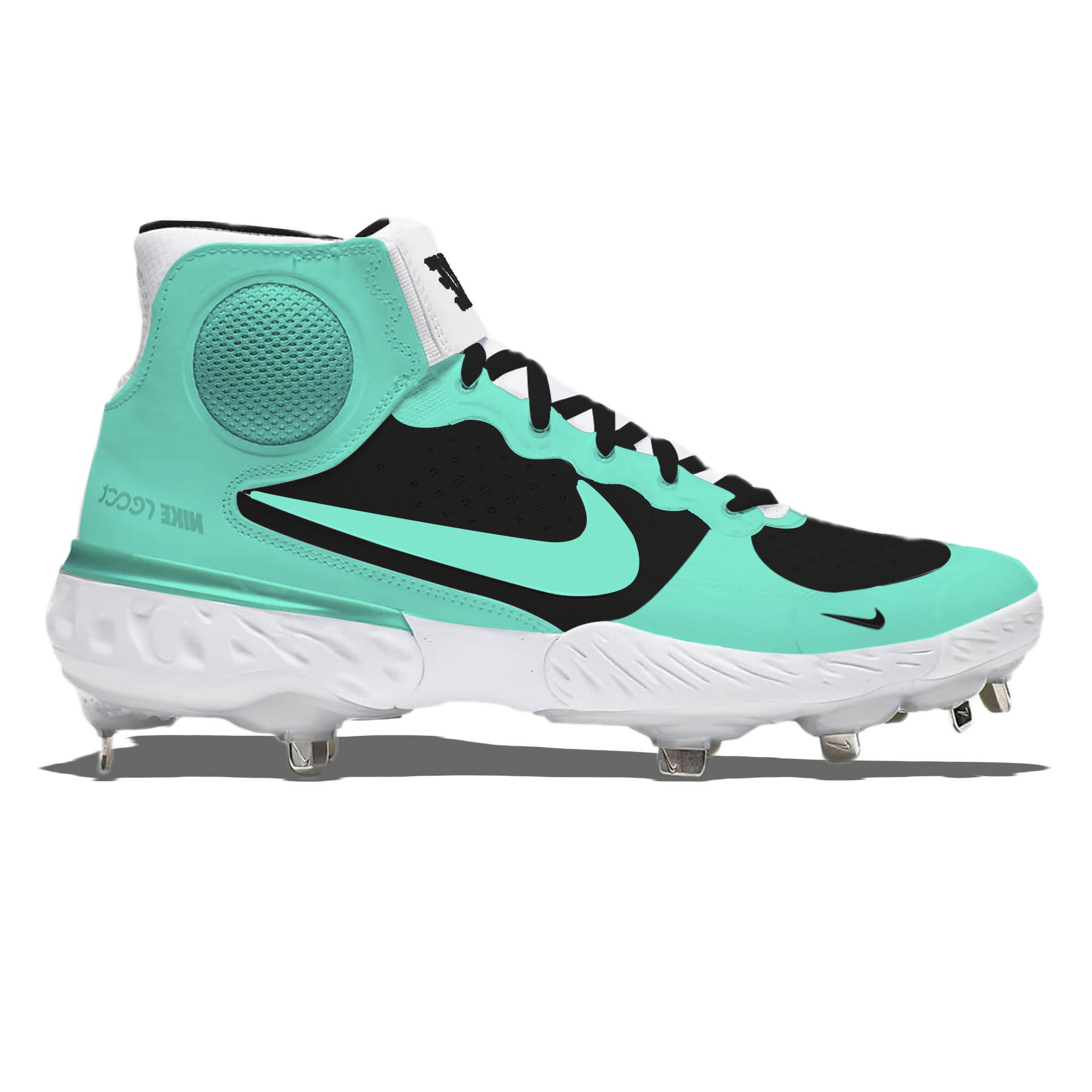 "Black Mint" Nike Alpha Huarache Elite 3 Mid Cleats