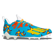 "Blue Flames" Adidas Adizero 11.0 Football Cleats
