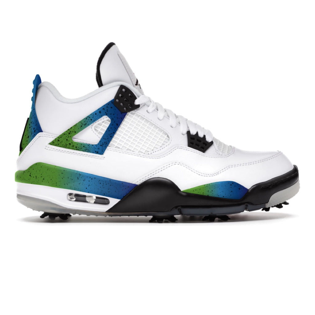 "Blue Green Cement" NIKE Jordan 4 Retro Golf Shoes