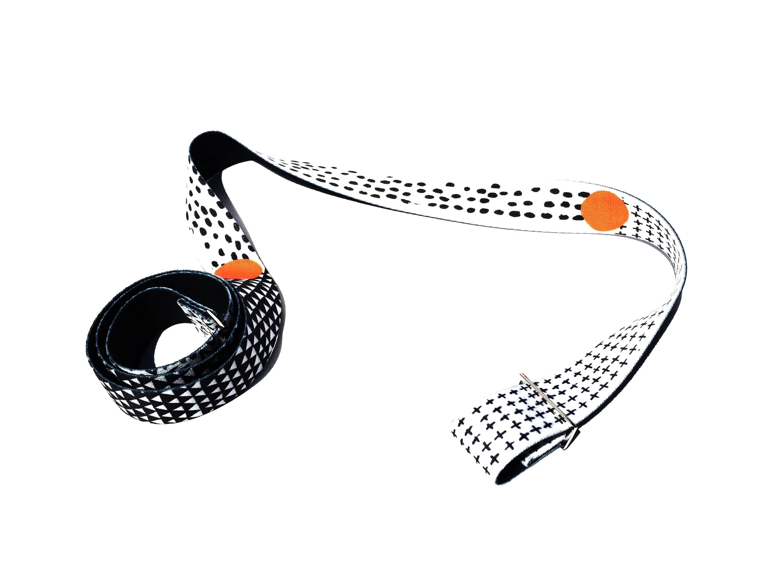 Bowie Yoga Strap – White Stretching Strap W/ Metal Buckles | Yune Yoga