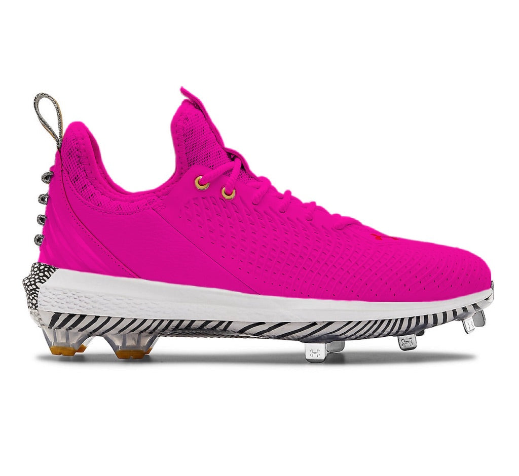 "Bright Pink" Under Armour Harper 5 Cleats