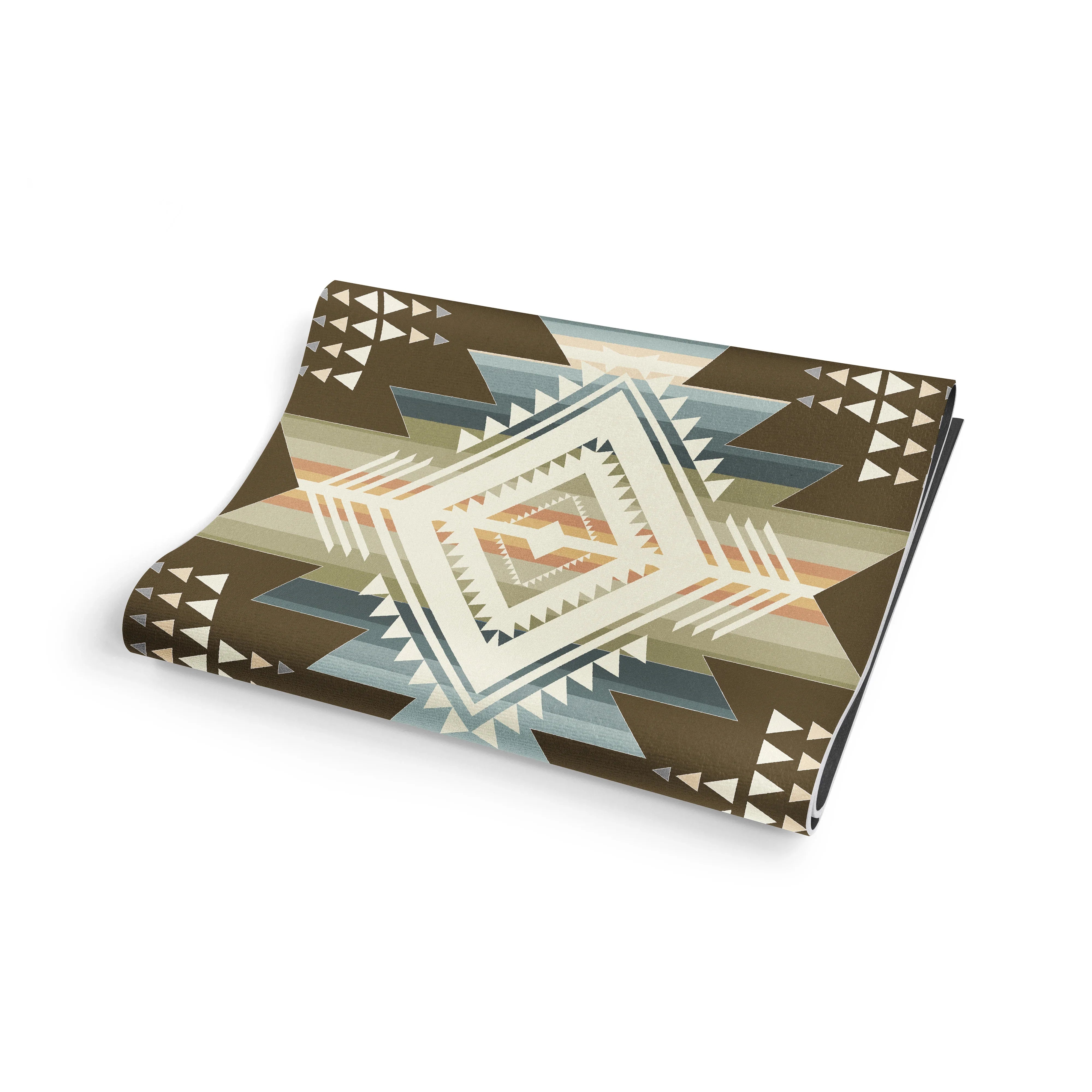 Buffalo Hills Soil Yoga Mat – 6 Mm Extra Thick, Double-sided Non-slip, Eco-friendly Per With Uv-printed Earthy Brown Design | Yune Yoga