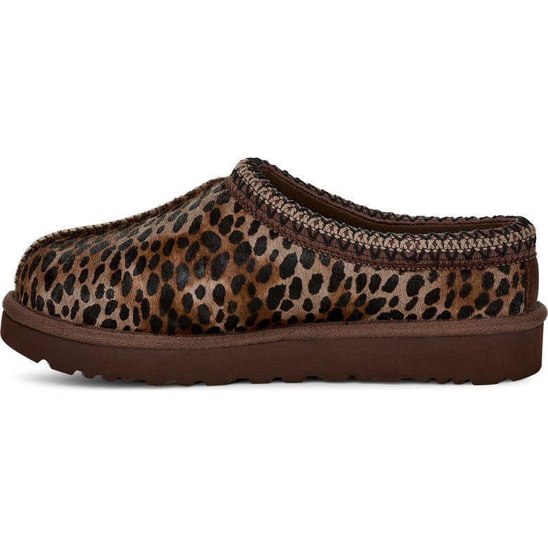 UGG Tasman Womens Slipper Caspian Leopard Print Burnt Cedar
