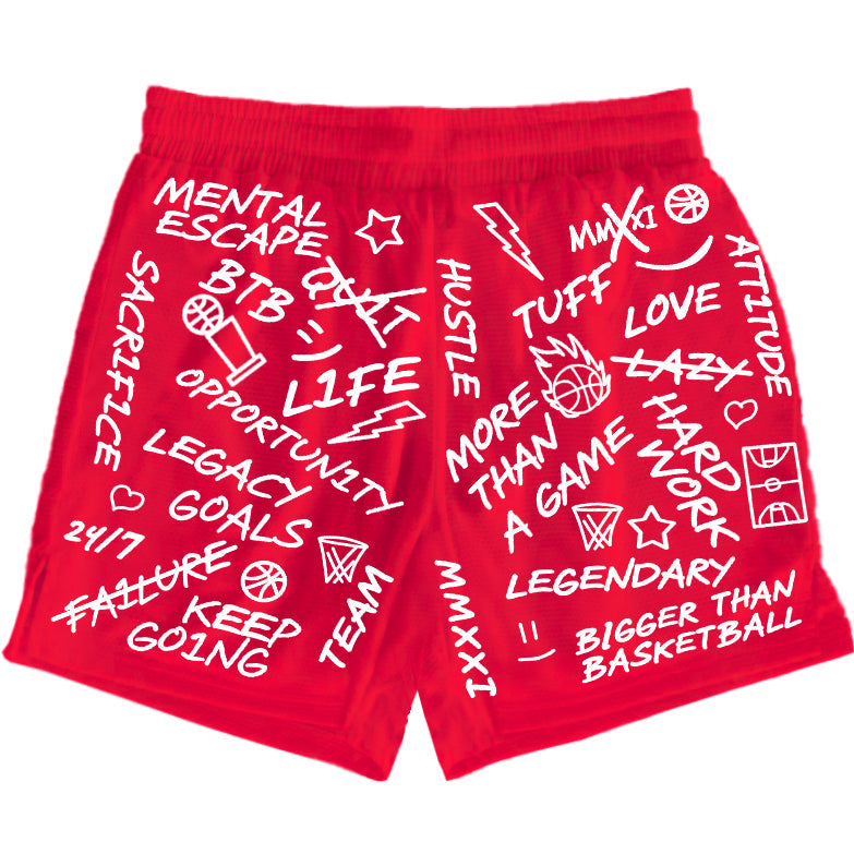 Emotions Light Red Shorts