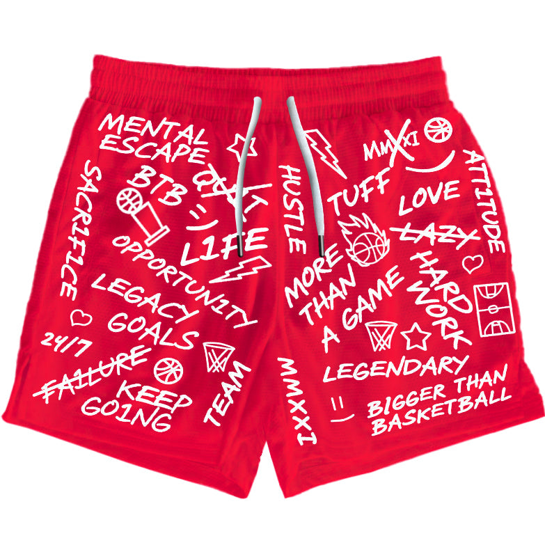 Emotions Light Red Shorts