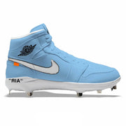 "Carolina Force OW" Jordan 1 Retro Cleats