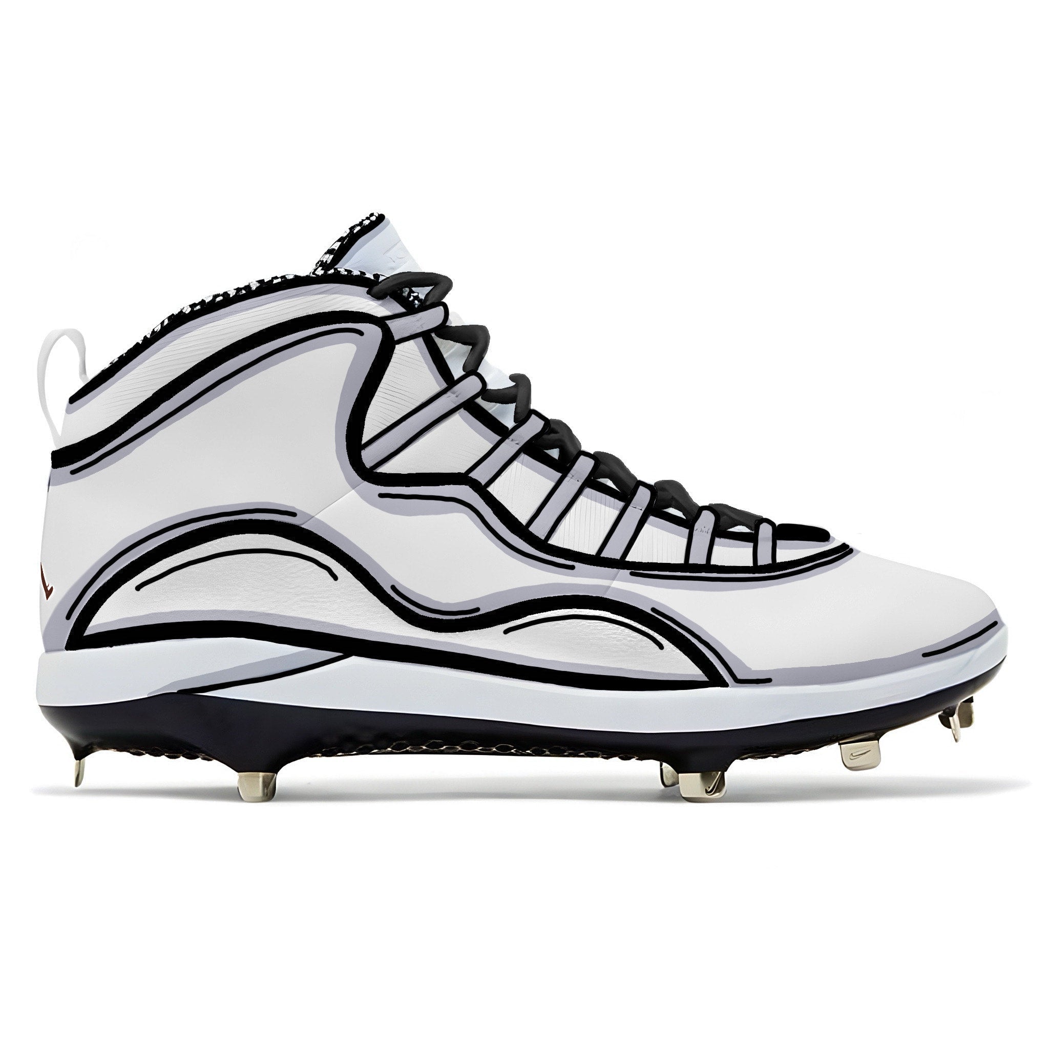 "Cartoon” Jordan 10 Retro Metal Baseball Cleats