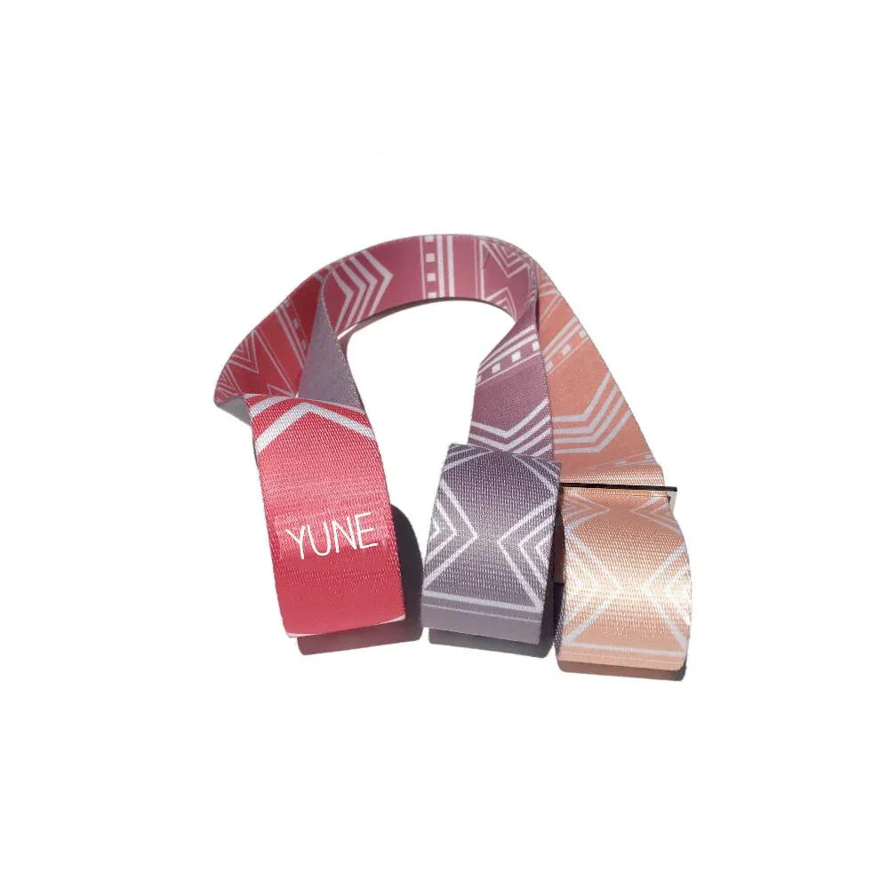 Cassady Yoga Strap – Pink Stretching Strap W/ Metal Buckles | Yune Yoga