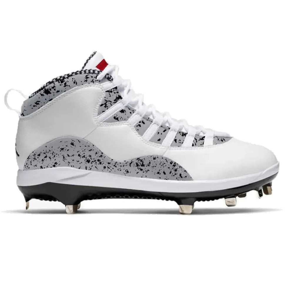 "Cement” Jordan 10 Retro Metal Baseball Cleats