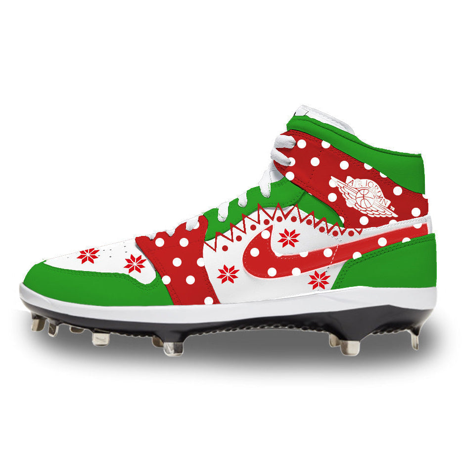 "Christmas Sweater" Jordan 1 Retro Cleats