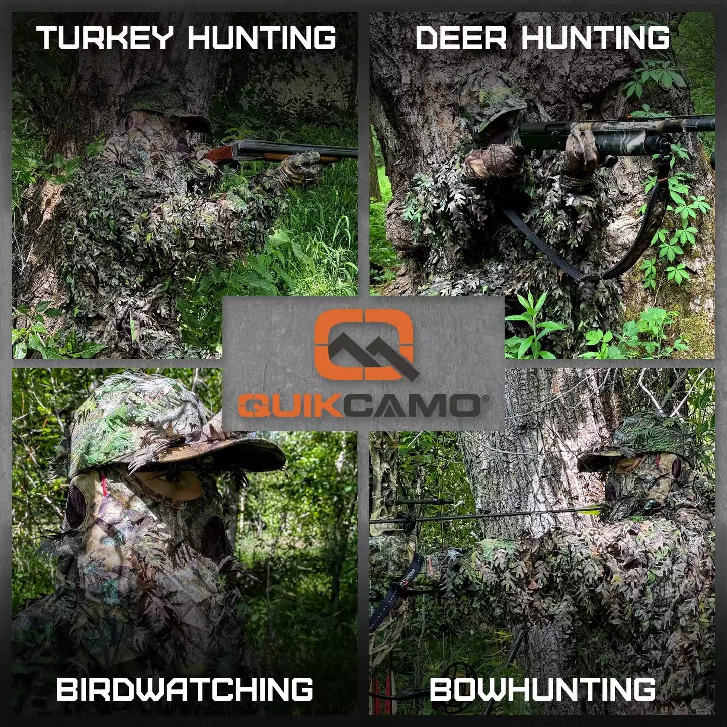 2-in-1 FRONT Leafy Face Mask and Camo Hat